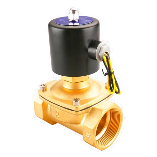 Baomain Pneumatic 2 Inch Normally Open 2 Way Brass Electric Solenoid Valve for Water,Air 2W-500-50K (AC 110V)