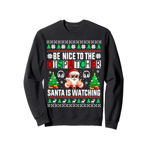 911 Christmas Dispatcher Apparel 911 Christmas Dispatcher Gift Police Dispatch Thin Ugly Xmas Sweatshirt