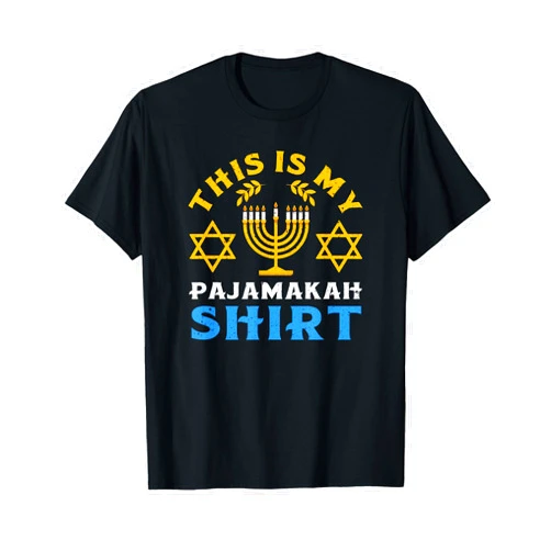 Spin My Dreidels - Funny Hanukkah Holiday Apparel This Is My Hanukkah Pajamakah Chanukah Pajama Jewish Holiday T-Shirt