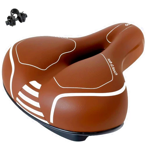 GORIX Bike Thick Cushion Saddle Seat Comfortable Cushion with Rail Road Bicycle for Men and Women (GX-C118)