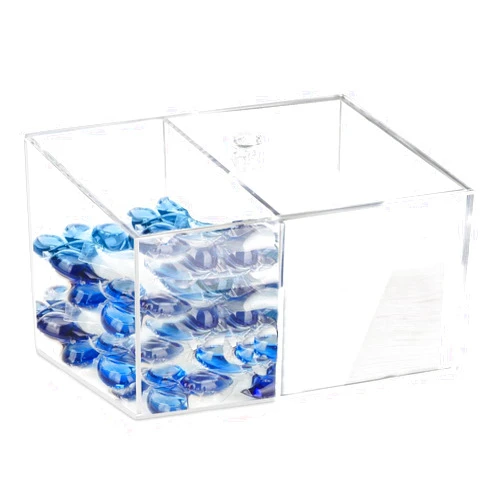 Gttyowyin Dryer Sheet Holder for Laundry Room and Laundry Detergent Sheets Dispenser, Clear Acrylic Dryer Sheet Dispenser Container Box with Lid, for Laundry Room, Fabric Softener Sheets Ball Holder
