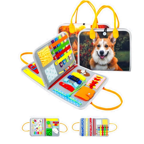 HNYG Fidget Blanket for Adults with Dementia & Alzheimer, Dementia Activities for Seniors - Calming Busy Board Activity Mat for Elderly Seniors, Anxiety Relief Therapy Gift for Autism