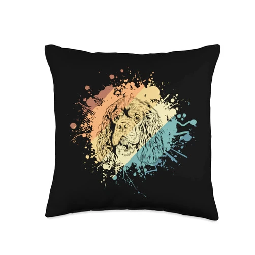 Cocker spaniel dog pet animal breed dog paw bark American Cocker Spaniel Pet Throw Pillow, 16x16, Multicolor