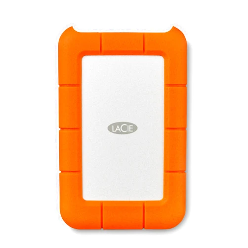 LaCie Rugged Mini 2TB External Hard Drive Portable HDD - USB 3.0/ 2.0 Compatible, Drop Shock Dust Rain Resistant Shuttle Drive, For Mac And PC Computer (LAC9000298), orange