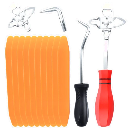 Worldity 12 Pieces Windshield Installation Tools Kit, Included 1 Pcs Widshield Installing Tool, 1 Pcs Cotter Pin Puller and 10 Pcs Installation Setting Tool, Perfect for Installing Windshield Gasket