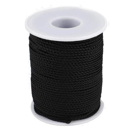 McFanBe Nylon Twine String Cord Thread for Beading Bracelets Jewelry Making DIY Crafts (1.5mm-138feet, Black)