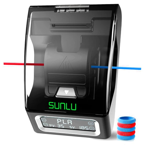 SUNLU Official Filament Connector, Fast Heating Filament Connector for 3D Printer Filament 1.75mm, Up to 240°C, Compatible with PLA PETG TPU ABS PA Nylon, Easy to Use, Pack with 200PCS PTFE Sleeve