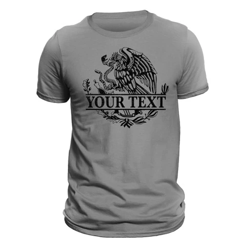 Five Up Tees Mexico Mexican Eagle T-Shirt with Personalization Option - Playera Con Aguila De Mexico Personalizable