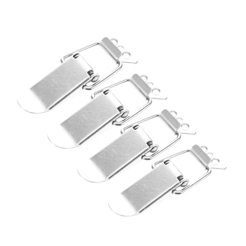 HOMOCONO 4pcs Heavy Duty Nickel Plated Spring Toggle Latch for Tool Box Cabinet and Equipment Locking Durable Hardware Accessories for Secure Closure and Easy Installation