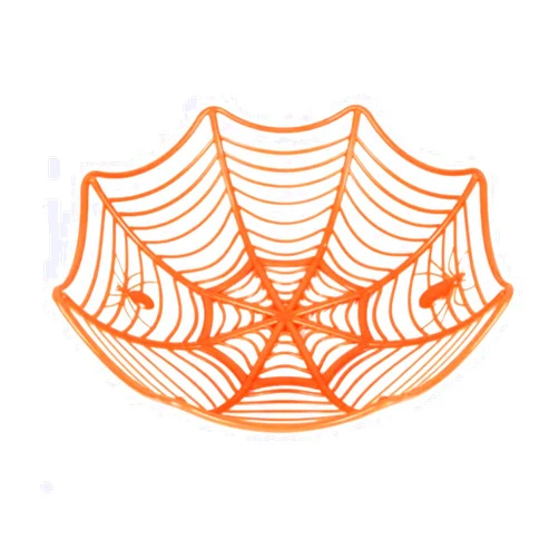 Dzrige Halloween Spider Bowl Spider Bowl Basket Plastic Web Net Candy Bowl Orange Hand Grabbing Bowls for Trick or Treat Halloween Party Décor