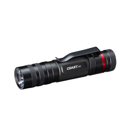 Coast PX1 565 Lumen Pure Beam Focusing LED Flashlight with Twist Focus and Adjustable Pocket Clip