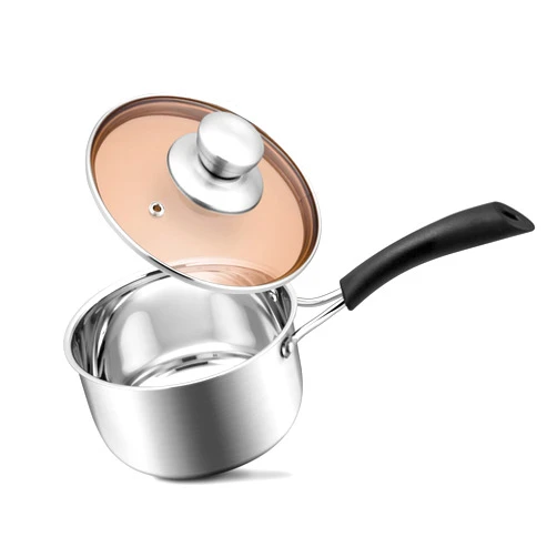 Joyfair 1 Quart 18/10 Stainless Steel Saucepan, Joyfair Small Sauce Pot with Lid for Multipurpose, Cooking Spaghetti, Warming Milk, Boiling Soup, Extra Pan Wall & Heat-proof Bakelite Handle, Dishwasher Safe