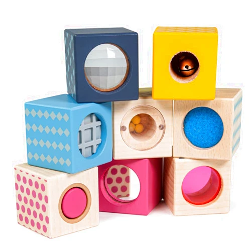 Bigjigs Toys, FSC Certified Sensory Blocks, Wooden Toys, Sensory Toys, Baby Toys, Toddler Toys, Wooden Sensory Toys, Wooden Blocks for 1 2 3 Year Olds, Wooden Baby Toys