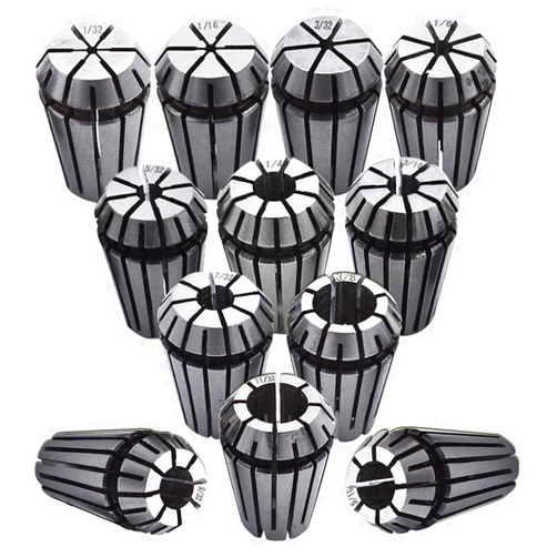YKWYKW ER-16 Collet Set 12 PCS 1/32-3/8 ER-16 Spring Collet Set for CNC Super Precision Milling Lathe Tool Workholding Engraving Collets