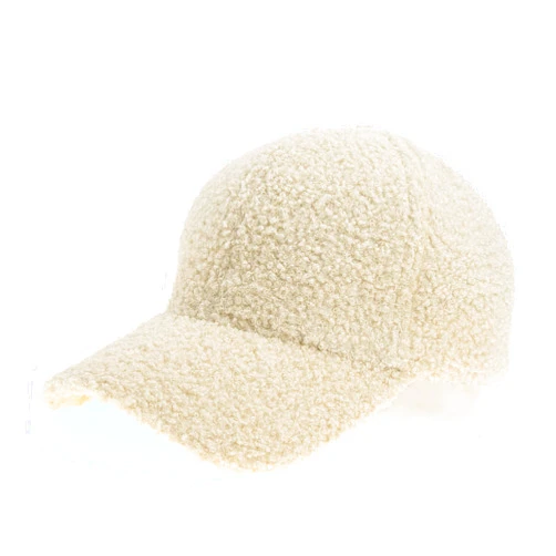 Eohak Lamb-Wool Baseball-Caps Warm-Winter Teddy-Fleece Hip-Hop Cap for Men Women Outdoor Travel