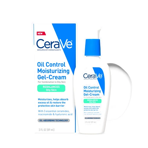 CeraVe Oil Control Moisturizing Gel-Cream | Face Moisturizer for Oily Skin | Niacinamide, Hyaluronic Acid & Oil Absorbing Technology To Rebalance Oily Skin | Non-Comedogenic, Fragrance Free & Oil Free