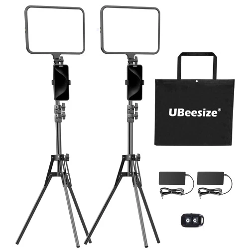 UBeesize 2 Pack LED Video Light Kit, UBeesize Photography Lighting, 13