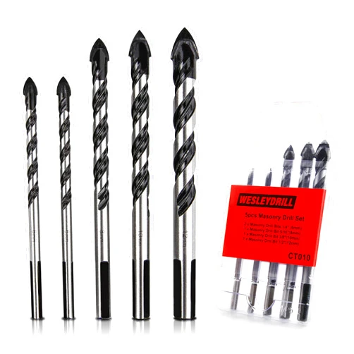 Wesleydrill Masonry Drill Bit Set 5 pcs 1/4