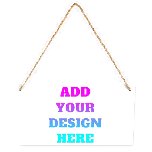GUANGSHACORA Custom Wooden Hanging Sign, Add Your Design Personalized Board Hanging Door Sign with Picture Text, Customized Rustic Plaque Wall Hanging Art Home Decor 9.8