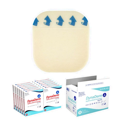 Dynarex DynaDerm Hydrocolloid Dressings, Sterile Moist Bandages Used for All Kinds of Wounds, 4