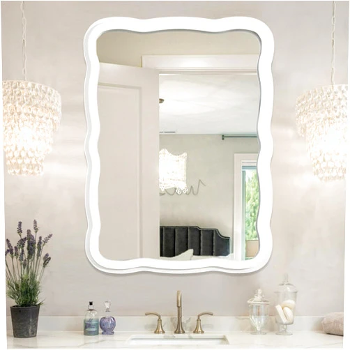 GOODONE Wavy Bathroom Mirror for Wall, 32