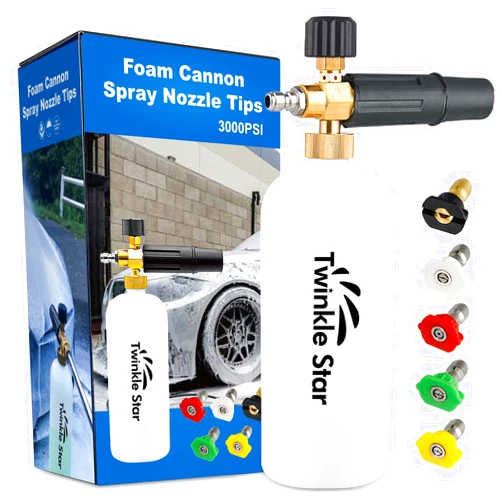 Twinkle Star Foam Cannon 1 L Bottle Snow Foam Lance with 1/4