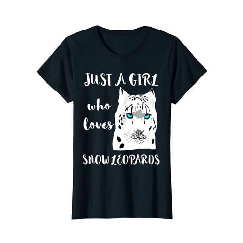 Majestic Snow Leopard Wildcat Big Cat Animal Gift Just A Girl Who Loves Snow Leopards Wild Cat Big Cat T-Shirt T-Shirt