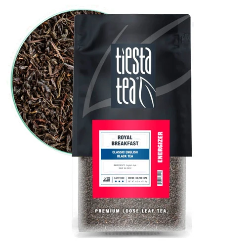 Tiesta Tea - Royal Breakfast | Classic English Black Tea | Premium Loose Leaf Tea Blends | High Caffeine Hot & Iced Tea | Brews up to 200 Cups - 16oz Resealable Bulk Pouch