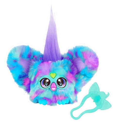 Furby Furblets Mer-May Mini Friend, 45+ Sounds, Ocean Music, Speaks Only Furbish, Electronic Plush Toys for Girls & Boys, Interactive Pets, Multicolor, 6+