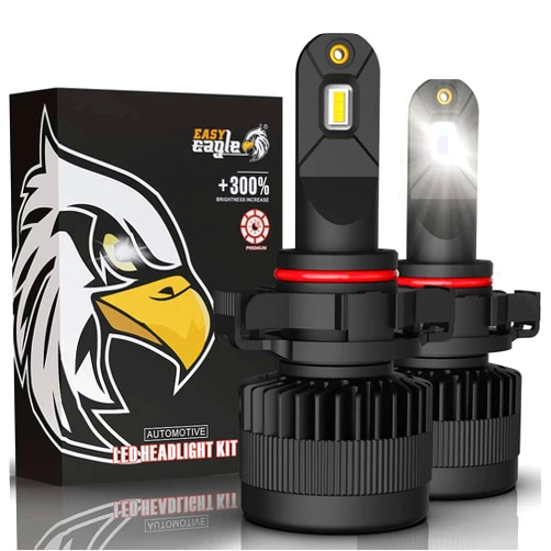 EASY EAGLE 5201/5202 LED Fog Light Bulbs, 12000Lumens Extremely Bright 6500K Cold White PS19W/PS24W/12085 DRL Replacement for Cars, Trucks (Pack of 2)