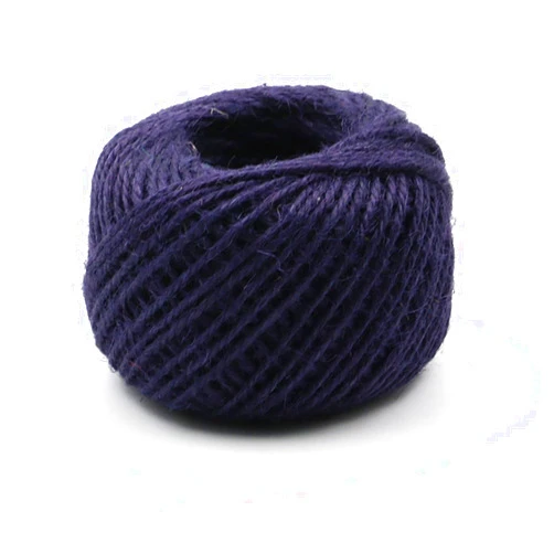 Turbokey Jute Twine Rope, Navy Blue Jute String, Twine String for DIY Crafts, Christmas Decoration, Embellishments（Navy Blue）