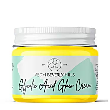 ASDM Beverly Hills Glycolic Acid Glow Cream with 15% Glycolic, 2% Lactic, Pineapple & Q10 2oz