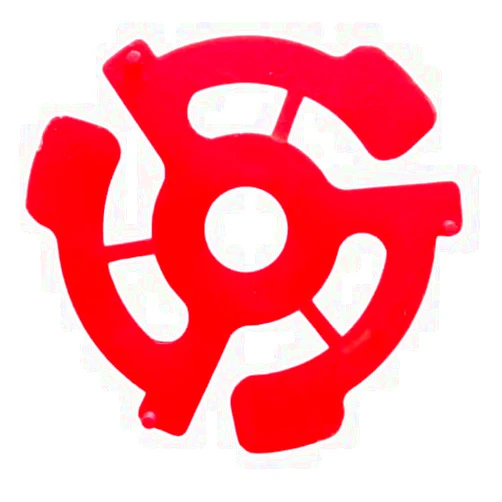 Bark and lindy 45 RPM Vinyl Record Adapters, 7 Inch Singles, Plastic Inserts 4 Pieces (red)