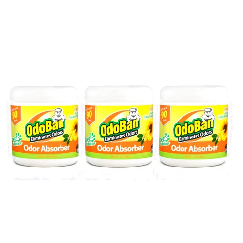 OdoBan Solid Odor Absorber Eliminator for Home and Small Spaces, Citrus Scent, 14 Ounces Each, 3-Pack