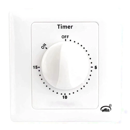 Cxztcl Spring Loaded Countdown Timer 15 Min Automatic Mechanical Timer Switch for Lights, Exhaust Fans, Heaters, LED