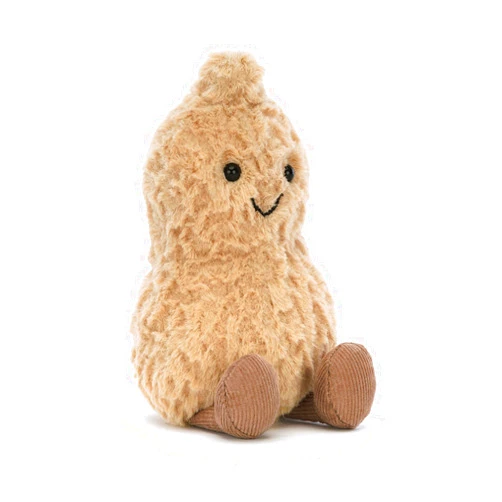 Jellycat Amuseables Peanut Stuffed Toy, 6 inches - Food Plush - Fun Gift Idea