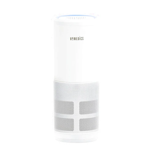 Homedics 4-in-1 UV-C Portable Air Purifier - 360-Degree HEPA Filter, Air Purifiers for Bedroom and Home Small Rooms, 2 Speed Settings for Small Rooms, White