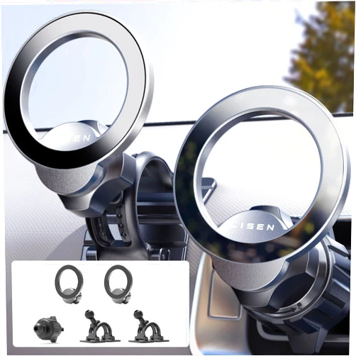 LISEN 2Pack for Magsafe Car Mount【20 Strong Magnets】 Magnetic Phone Holder for Car Phone Holder Mount Dash【360° Rotation】 Phone Holders for Your Car for iPhone 16 15 14 13 12 Pro Max Plus,Samsung