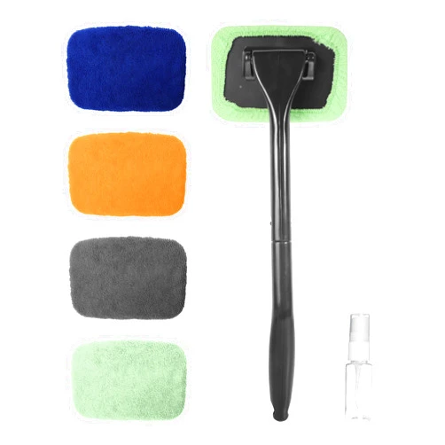 UBOG Car Cleaning Supplies,Car Cleaning Kit,Car Accessories Car Detailing Car Cleaner Windshield Cleaner,Windshield Cleaning Tool with Extendable Handle and Microfiber Cloth for Auto Glass Wiper
