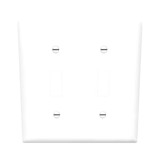 ENERLITES Toggle Light Switch Wall Plate, Gloss Finish, Size 2-Gang 4.50