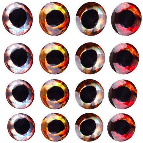 AGOOL Fishing Lure Eyes, 3D/4D/5D Fly Tying Eyes Lifelike Artificial Realistic Epoxy Fishing Eye for Fishing Lure Making Kit Holographic Fishing Accessories for Fishing Baits DIY
