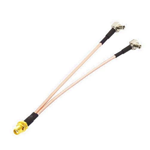 Bingfu 4G LTE Antenna Adapter Splitter SMA Female to Dual TS9 Connector Coaxial Pigtail Cable 6 inch 15cm Compatible with 4G LTE Mobile Hotspot MiFi Router Cellular Broadband USB Modem Dongle Adapter