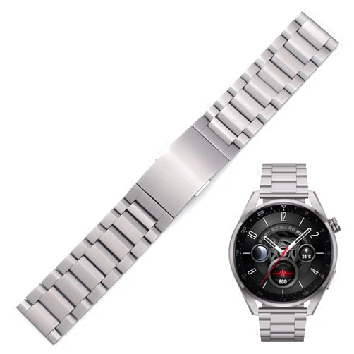 THEAGE Titanium Metal Quick Watch Band Pure Titanium Invisible Butterfly Buckle for 22mm Mens Women Straps