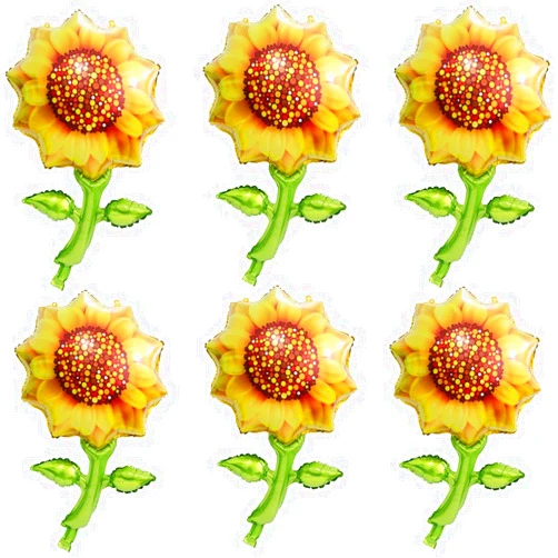Hokilands 3D Big 34'' Yellow Sunflower Sunshine Balloons Spring Summer Floral Party Decorations Themed Mylar Foil Balloon Garland for Party Supplies Happy Birthday Baby Shower Wedding Decor