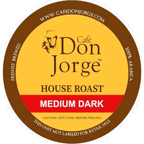 Café Don Jorge Regular, Single Serve coffee pods, Compatible with Keurig 2.0 K-Cup Brewers, 48 ct (House Roast, Medium-Dark Roasted)