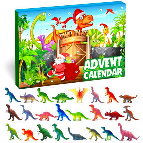 MOVINPE Dinosaur Advent Calendar for Boy 2020 Christmas, 24 Dinosaurs Figures Playset Countdown Days to Christmas Holiday, Xmas Surprise Gift for Boys Kids Girls Teens