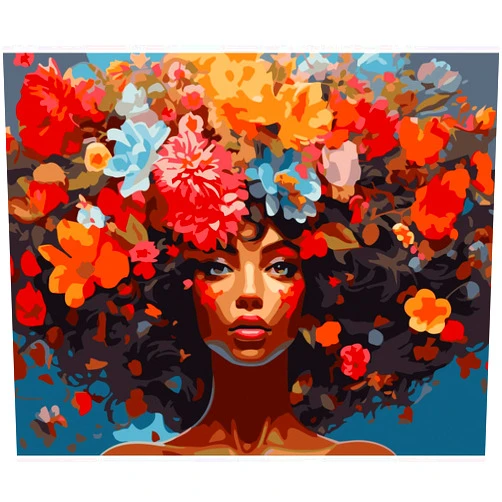 Artunion African Woman Paint by Numbers for Adults Beginner, Girl Paint by Number Kits, DIY Acrylic Paint by Number Kits on Canvas Arts Craft for Home Wall Decor 16x20 Inch