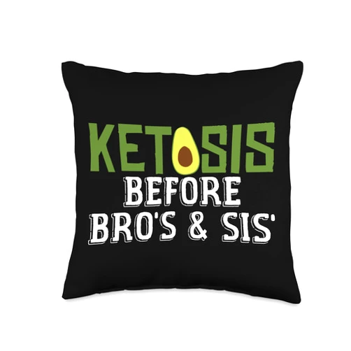 Ketogene Diät Ketosis Keto Abnehmen Motive Ketose VOR Bruder und Schwester Witz Saying Ketogene Diet Throw Pillow, 16x16, Multicolor