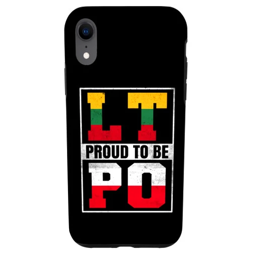 Proud to be Polish Lithuanian iPhone XR Proud Polish Lithuanian Mix Polska and Lithuania Heritage Case
