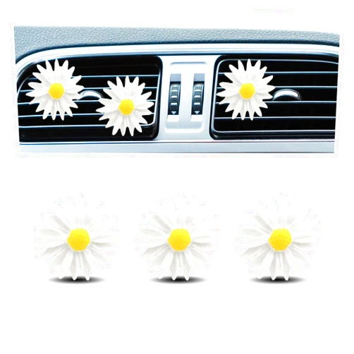 LAINLOY 3PCS Car Air Vent Clips, Cute Daisies Car Air Fresheners Vent Clips, Flower Car Diffuser Vent Clip, Car Interior Decoration Charm Accessories for Girls Women